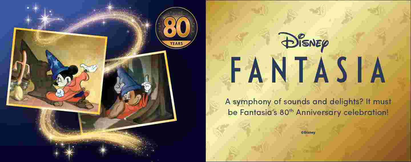 Disney Fantasia. A symphony of sounds and delights? It must be Fantasia's 80th Anniversary Celebration!