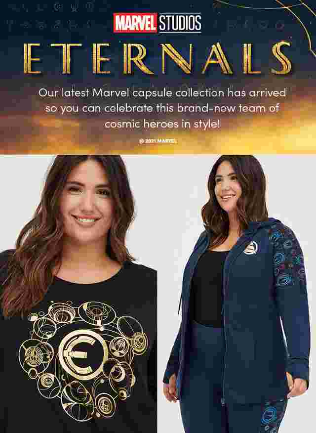 Marvel Studios Eternals. Our Latest Marvel capsule collection has arrived so you can celebrate this brand-new team of cosmic heroes in style!