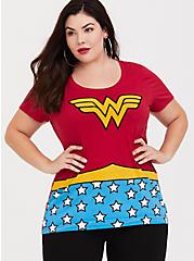 DC Comics Wonder Woman Red Costume Tee, RED, hi-res