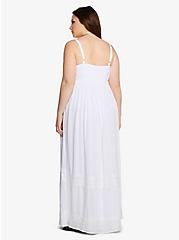 Gauze Lace Inset Tank Maxi Dress, BRIGHT WHITE, alternate