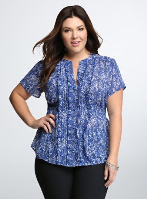 Plus Size - Floral Ruffled Chiffon Blouse - Torrid