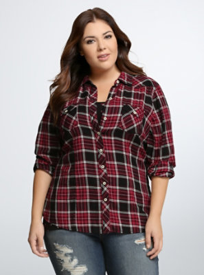 Plus Size - Plaid Camp Shirt - Torrid