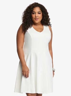 Plus Size - Textured Jacquard Skater Dress - Torrid