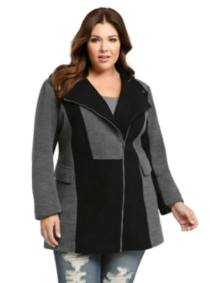 plus size fitted coat