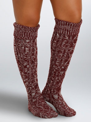 Plus Size - Marled Knit Knee-High Socks - Torrid