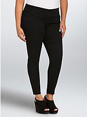 Plus Size Lean Jean Skinny Super Stretch High-Rise Jean, DEEP BLACK, hi-res