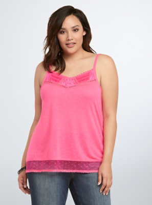 Plus Size - Crochet Trim Cami Top - Torrid