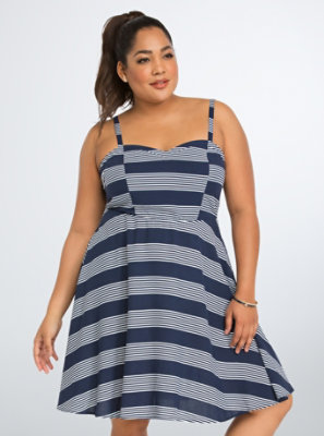 Plus Size - Striped Challis Sundress - Torrid