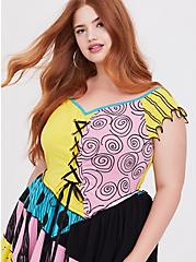 Plus Size Disney The Nightmare Before Christmas Sally Lace-Up Skater Dress, , alternate