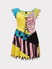 Plus Size Disney The Nightmare Before Christmas Sally Lace-Up Skater Dress, YELLOW, hi-res