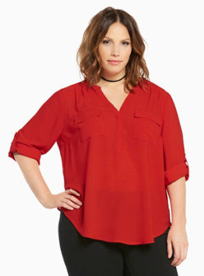 Plus Size - Georgette Pullover Blouse - Torrid