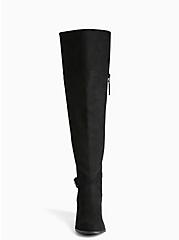 Faux Suede Over the Knee Boots (Wide Width & Wide Calf), BLACK, alternate