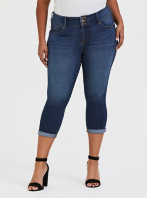 plus size cropped jeggings