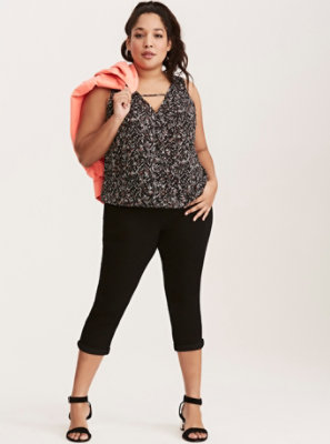 Plus Size - Georgette Surplice Tank Top - Torrid