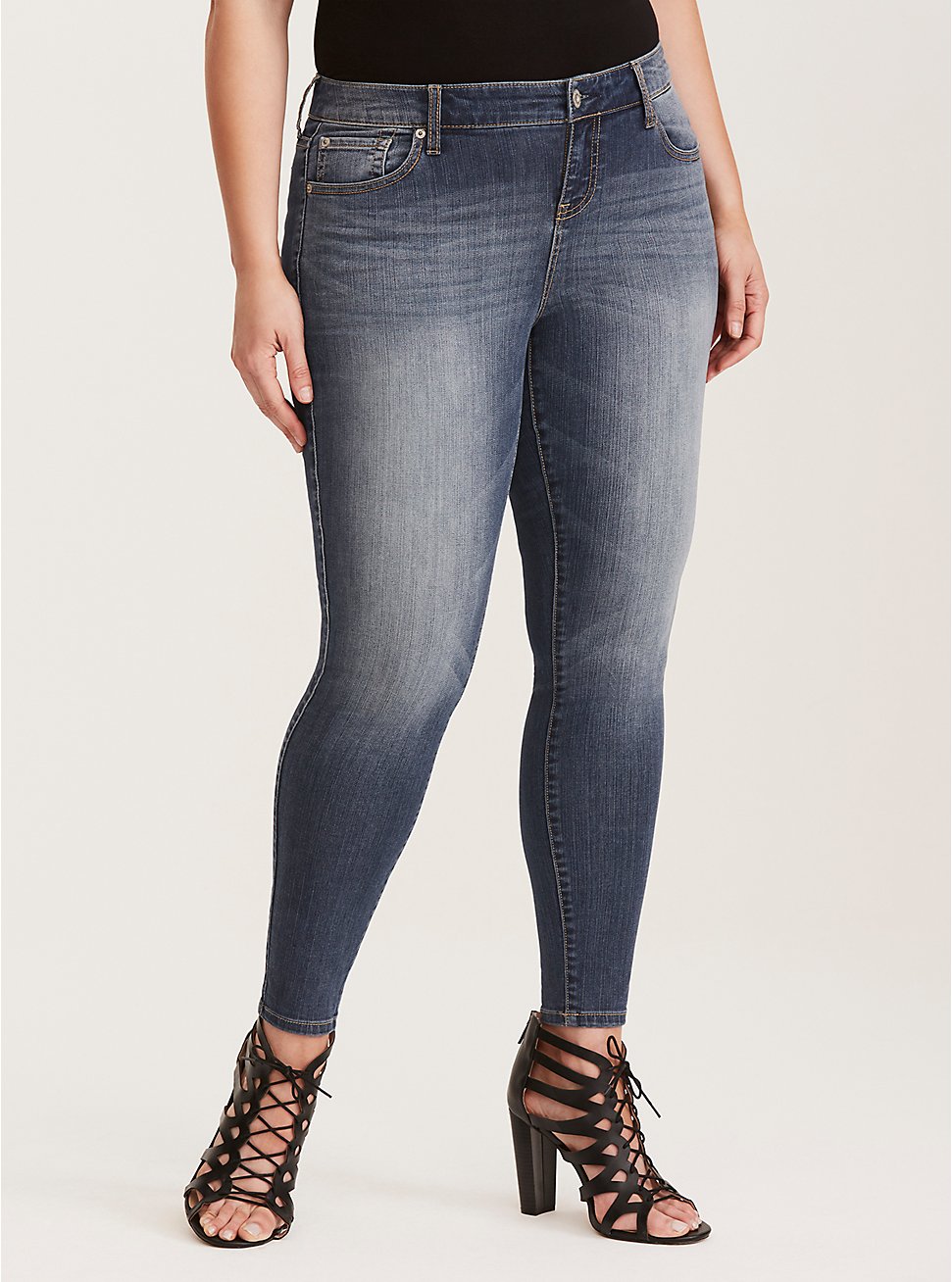 Plus Size Premium Stretch Skinny Jean – Medium Wash, NEPTUNE, hi-res