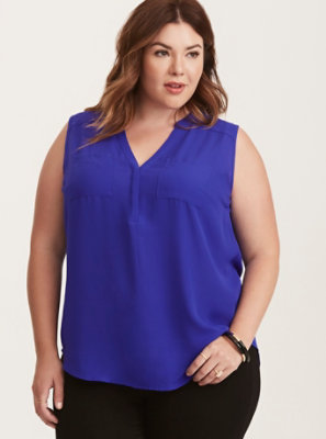 Plus Size - Georgette Pocket Tank Top - Torrid