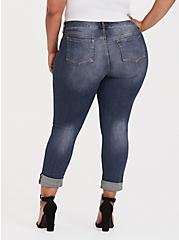 Plus Size Boyfriend Straight Premium Stretch Mid-Rise Jean, TIDES, alternate