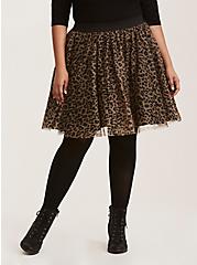 Mini Tulle Skirt, NEW FLARE LEOPARD, alternate