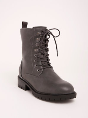 wide width combat boots with heel