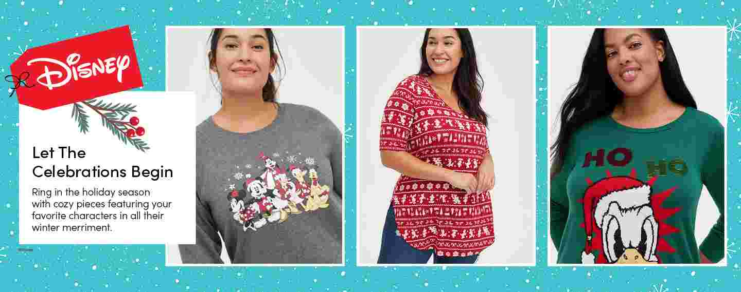 Disney Let the celebrations begin. Ring in the holiday season with cozy pieces featuring your favorite characters in all their winter merriment.