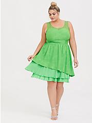 Plus Size Disney Tinkerbell Lime Green Skater Dress, GREEN, alternate