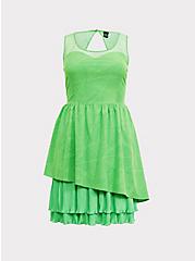 Plus Size Disney Tinkerbell Lime Green Skater Dress, GREEN, hi-res