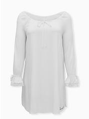 Plus Size Outlander White Sassenach Night Gown, BRIGHT WHITE, hi-res