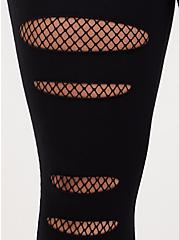 Premium Legging - Slashed Fishnet Underlay Black, BLACK, alternate