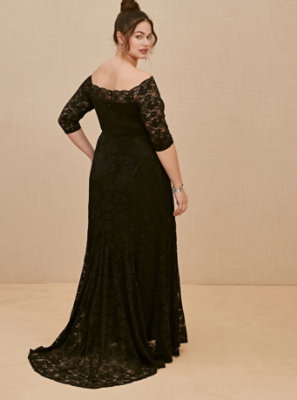 special occasion lace off shoulder gown torrid