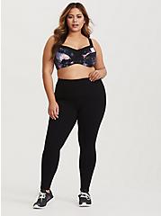 Plus Size Galaxy Print Underwire Lightly Lined Sports Bra, ANYBODY OUT THERE GALAXY, alternate