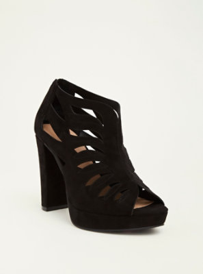 Plus Size - Cage Peep Toe Platform Heels (Wide Width) - Torrid