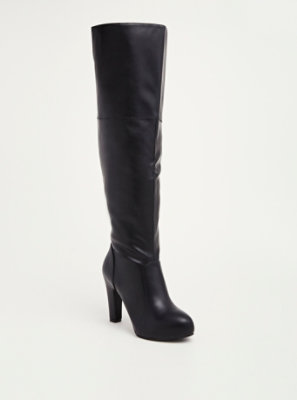 Plus Size - Faux Leather Tall Boots (Wide Width & Wide Calf) - Torrid