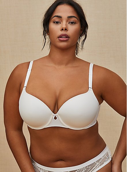 Lightly Lined T-Shirt Bra - Microfiber White with 360° Back Smoothing™ , BRIGHT WHITE, hi-res