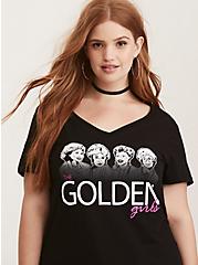 Golden Girls V-Neck Tee, DEEP BLACK, hi-res