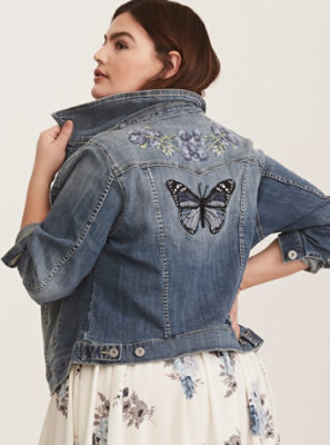 butterfly jean jacket