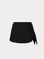 High-Rise Mid Side Tie Swim Skirt With Brief, DEEP BLACK, hi-res