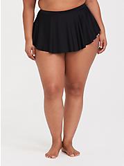 High-Rise High-Low Swim Skirt With Brief, DEEP BLACK, alternate