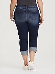 Plus Size Crop Boyfriend Straight Vintage Stretch Mid-Rise Jean, PACIFIC, alternate