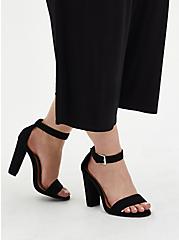 Two Strap Tapered Heel Sandal (WW), BLACK, alternate