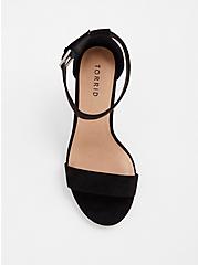 Plus Size Staci - Black Faux Suede Ankle Strap Tapered Heel (WW), BLACK, alternate