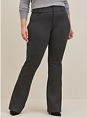 Studio Signature Stretch Trouser- Luxe Ponte Charcoal Grey, CHARCOAL HEATHER, alternate