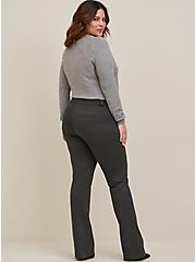 Studio Signature Stretch Trouser- Luxe Ponte Charcoal Grey, CHARCOAL HEATHER, alternate
