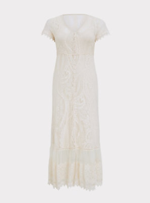 torrid ivory lace maxi dress