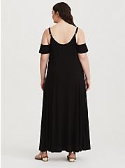Maxi Jersey Trapeze Dress, DEEP BLACK, alternate
