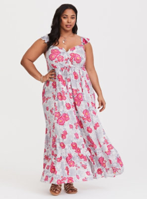 Plus Size - Floral Tiered Maxi Dress - Torrid