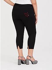 Betty & Veronica - Veronica Black Embroidered Cigarette Cropped Pant, DEEP BLACK, alternate