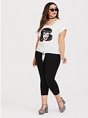 Betty & Veronica - Veronica Black Embroidered Cigarette Cropped Pant, DEEP BLACK, hi-res
