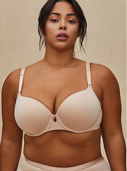 Lightly Lined T-Shirt Bra - Microfiber Beige with 360° Back Smoothing™ , ROSE DUST, hi-res