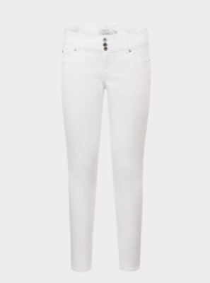plus size white jeans stretch