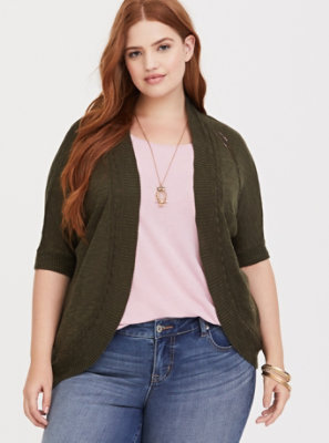 short sleeve dolman cardigan